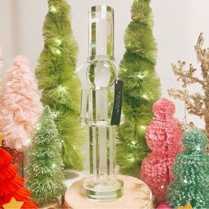 NWT Glass Crystal Tahari Large Nutcracker Modern Contemporary